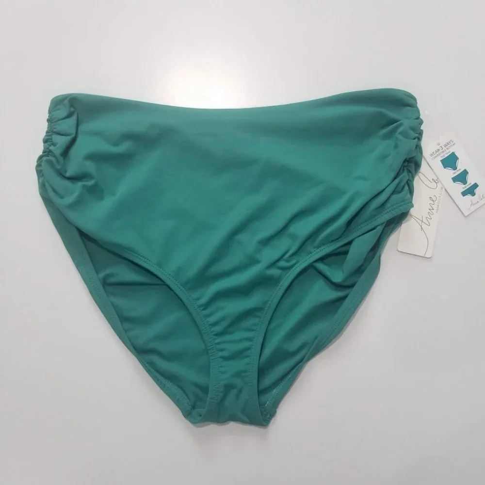 Anne Cole High-Waist Bikini Bottoms Size Medium - Picture 2 of 7